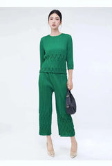 Petite Elegance Pleated 2-Piece