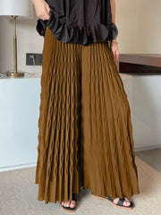 Premium Plisse Wide-Leg Pants