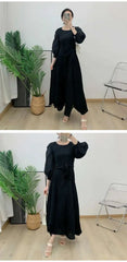 Truly Pleated Loose Long Dress