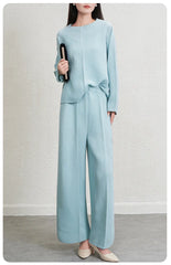 Luxury Pleated Top & Wide Leg Pant
