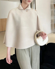 Luxury Pleated Capelet Top