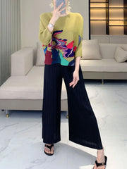 Luxury Travel Wear Plissé Top