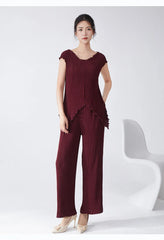 Japanese Pleated Tank & Pants Set - Truly Luxe