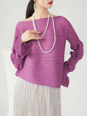 Luxury  Accordion Pleats Blouse