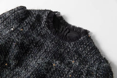 Luxe Formal Tweed Tulle Dress