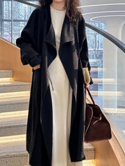 Luxury Drape-Front Trench Coat