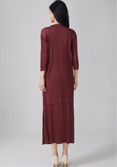 Luxury Plissé Tunic & Skirt Set