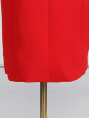 Luxury High Collar Slit Dress