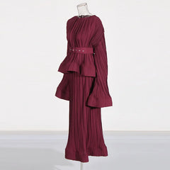 Truly Plissé Blouse & Long Skirt