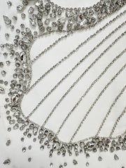 Luxury High-Neck Rhinestone Gown