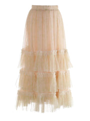 New Couture Tulle Midi Skirt