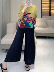 Luxury Travel Wear Plissé Top
