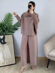 Comfortable Plissé Top & Pant Set