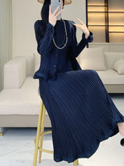 Luxury Pleats 2-Piece Dress Set