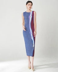 Luxury Pleated Sleeveless Dress