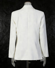3D Floral Appliqué Blazer