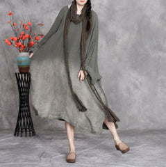 Luxury Boho Genuine Linen Dress