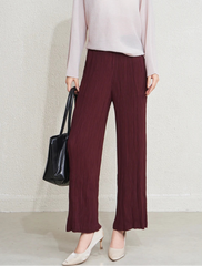 Pleated Wide-Leg Trousers