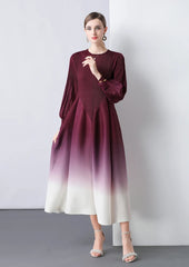 Luxury Pleated Dress With Sleeves