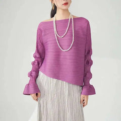 Luxury  Accordion Pleats Blouse