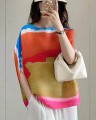 Luxury Travel Pleated Cropped Top