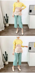 Luxury Pleated Geometric Top