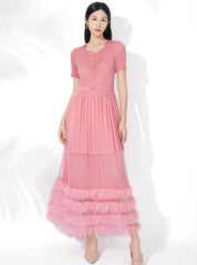 Elegant Pleated Tulle Dress
