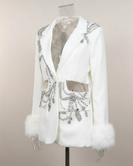 Couture Crystal Blazer Jacket