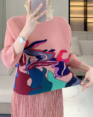 Luxury Travel Wear Plissé Top