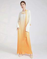 Elegant Ombre Plissé Dress