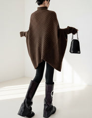 Luxe Travel Knit Poncho Sweater