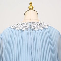 Formal Luxury Diamond Plissé Dress