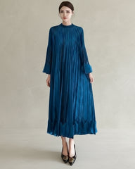 Truly Plissé Bell Sleeve Dress