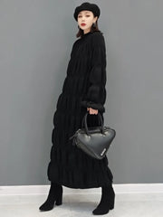 HEYFANCYSTYLE Black Puffer Knit Dress