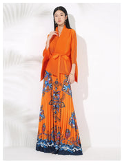 Women's Truly Pleated Maxi Skirt Set