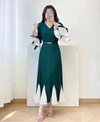 Luxury Formal Pleats Resort Dress