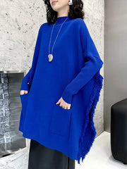 Luxury Avant-Garde Knit Poncho