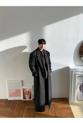 Men's Luxurious Oversized Extra Long Wool Coat