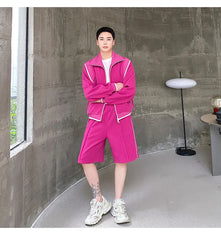 Men's Japanese Streetwear Sweatsuit 2-Piece Set