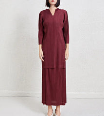 Truly Plissé Plissé Long Top & Skirt