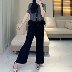 Truly Plisse Pant Suit Set