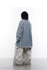 Men's Streetwear Oversized Beige Graffiti Wide Leg Trousers