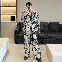 Men’s Premium Floral Print 2-Piece Suit