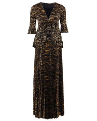 Luxe Pleated Ruffle Dress