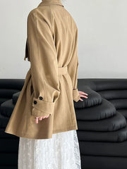 Luxury Draped Open-Front Coat