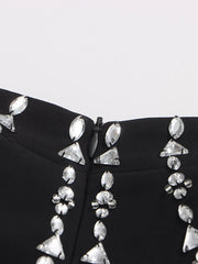 Luxury Crystal Thigh-Slit Dress