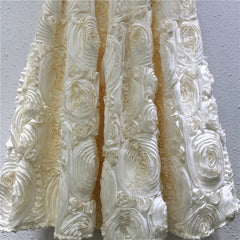3D Carnation Embroidery Skirt