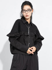 Elegant Ruffle Long Sleeve Blouse