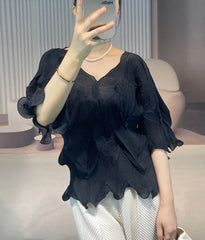 Luxury Blossom Pleats Blouse