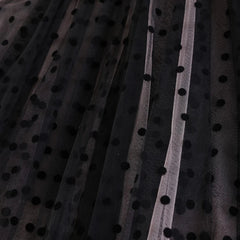 High-Waisted Polka Dot Tulle Skirt